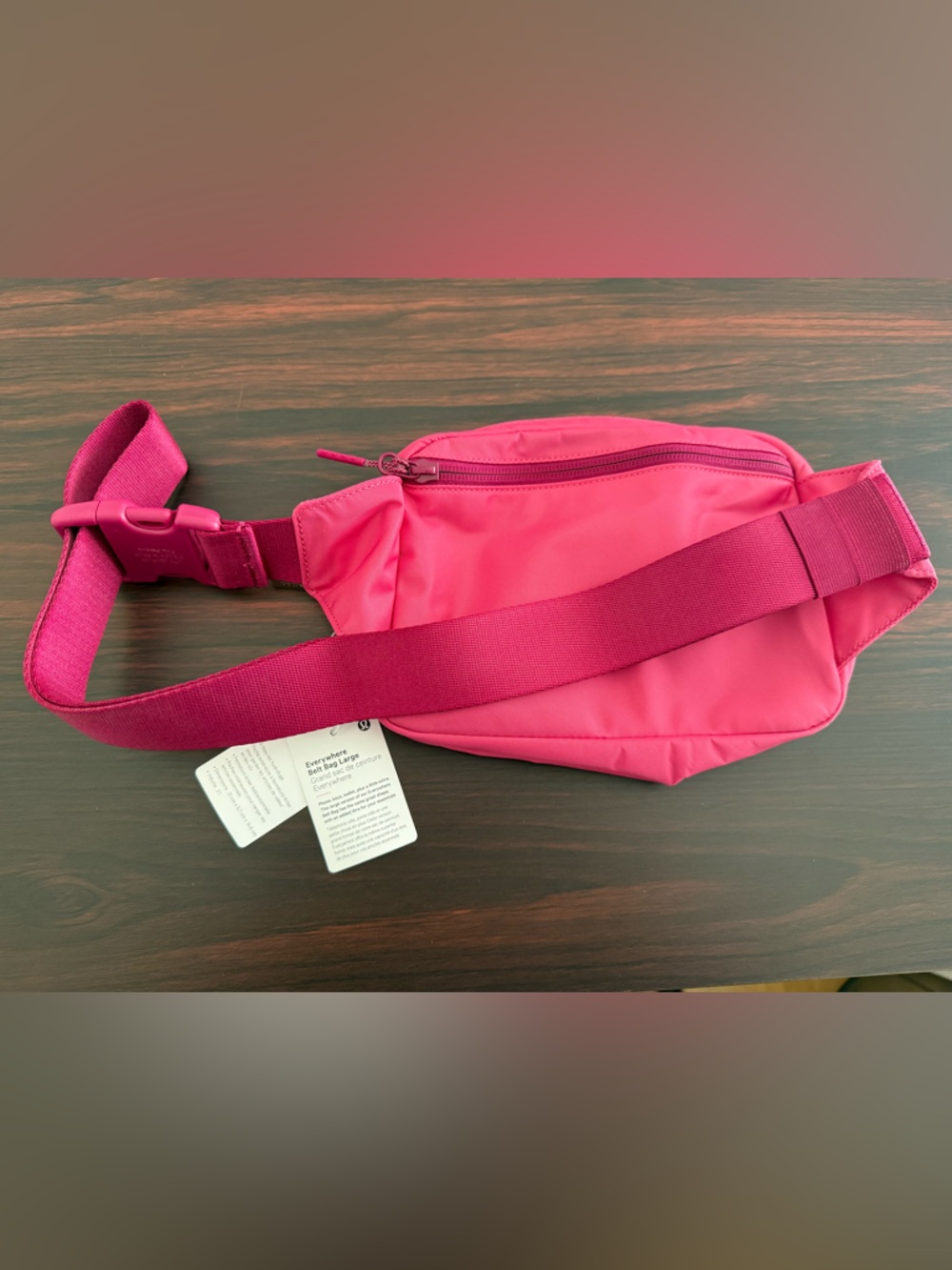 NWT Lululemon Everywhere Belt Bag Large Wild Berry Silver Hardware Nylon New - Picture 2 of 5